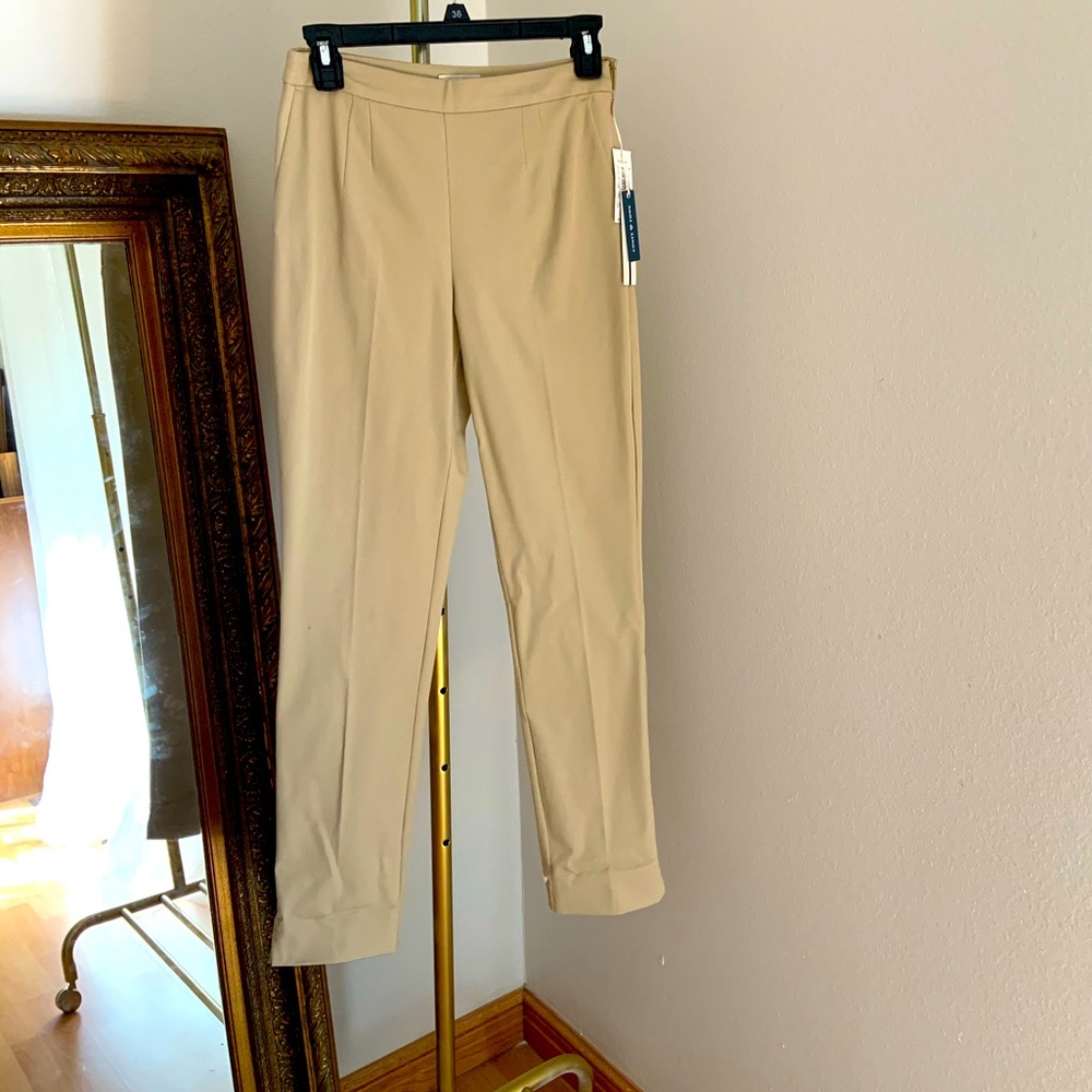 High wasted beige court & rowe pants